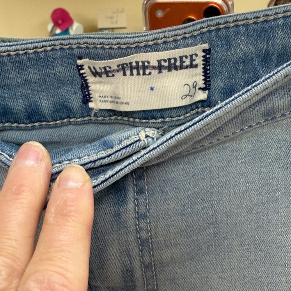 We The Free Hearts float on flares Light Blue Denim - Picture 2 of 3